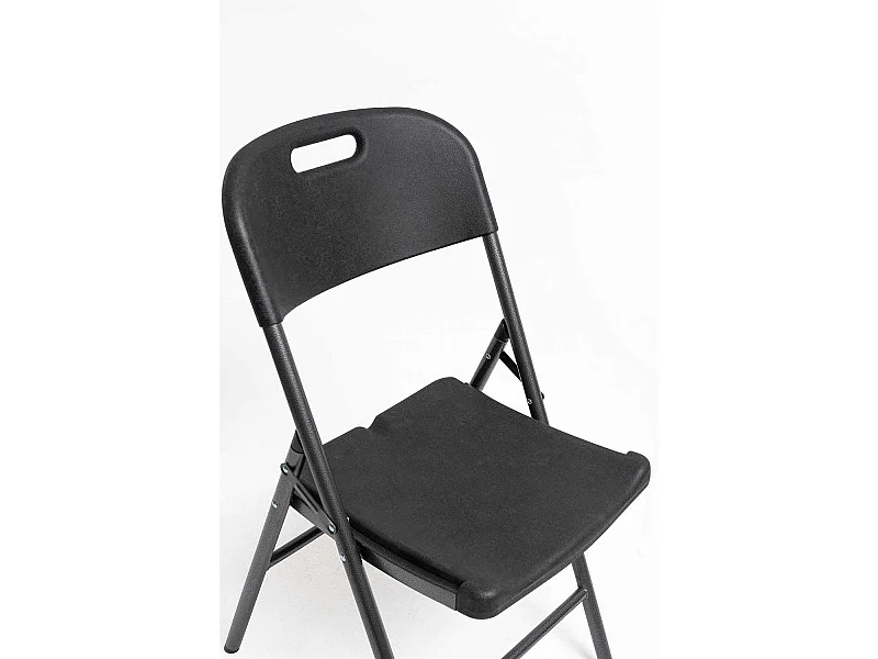 Packs Sillas Plegables - Pack 6 Sillas Plegables de jardín Resin - Negro