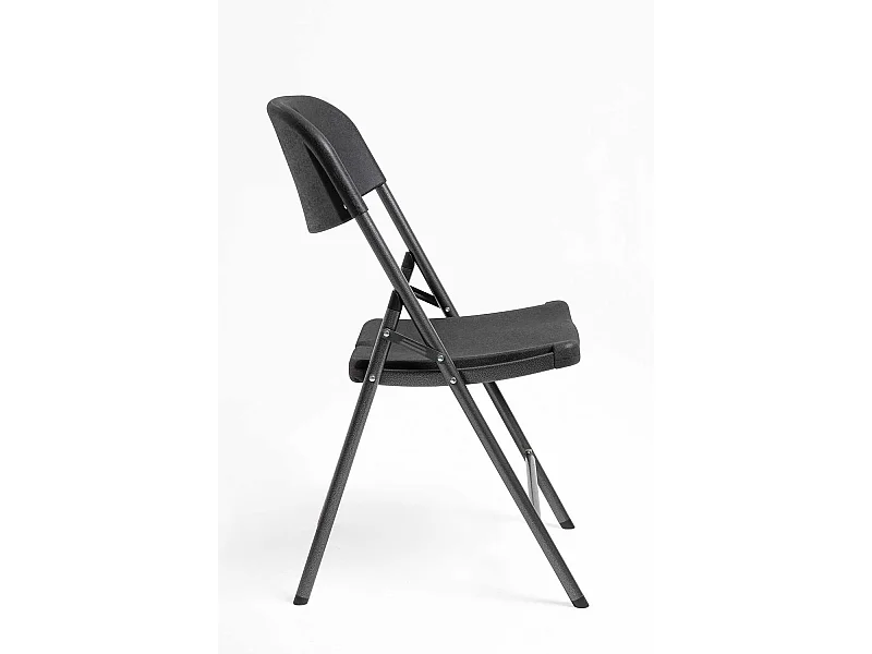 Packs Sillas Plegables - Pack 6 Sillas Plegables de jardín Resin - Negro