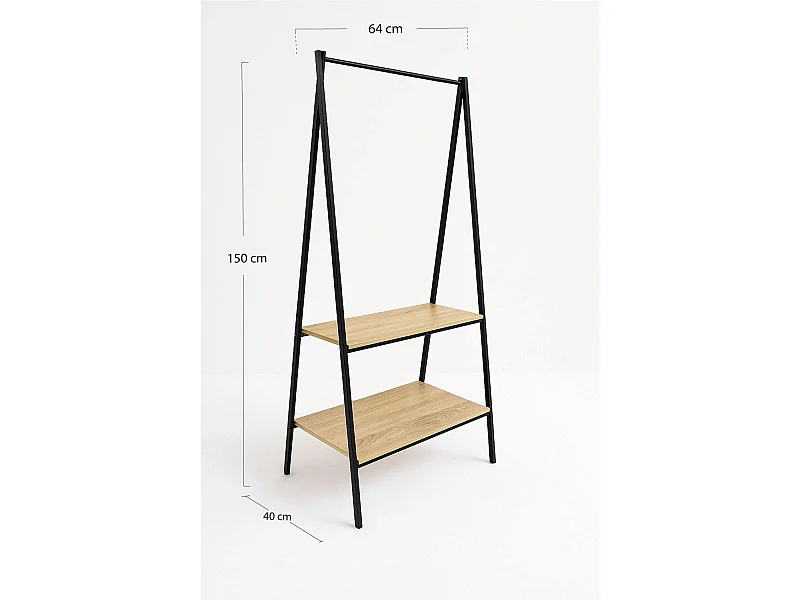 Percheros - Perchero Madera con Estantes Syen