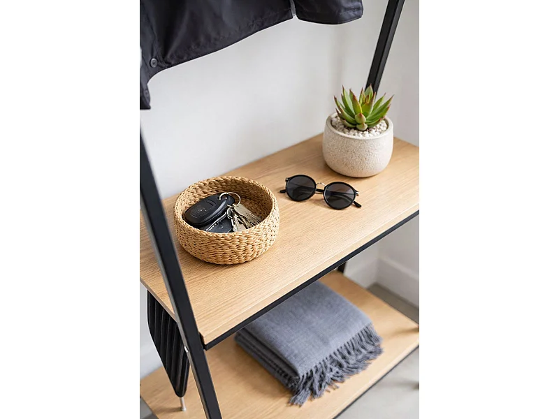 Percheros - Perchero Madera con Estantes Syen