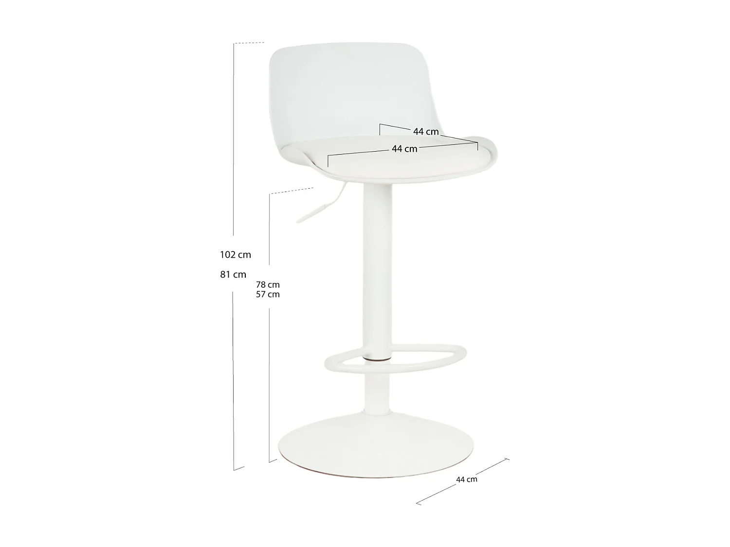 Taburetes Cocina - Taburete Delvo - Blanco