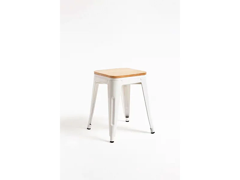 Packs Taburetes Pequeños - Pack 6 Taburetes Torix Pequeños Madera Natural - Blanco