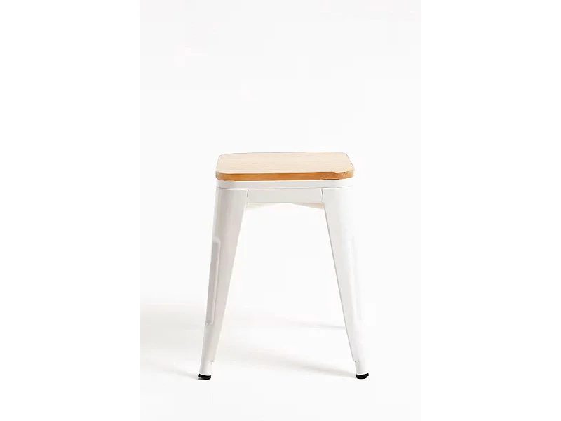 Packs Taburetes Pequeños - Pack 6 Taburetes Torix Pequeños Madera Natural - Blanco
