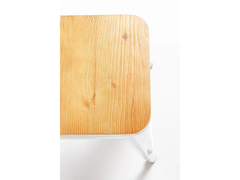 Packs Taburetes Pequeños - Pack 6 Taburetes Torix Pequeños Madera Natural - Blanco