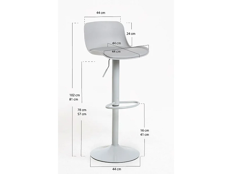 Taburetes Cocina - Taburete Delvo - Gris