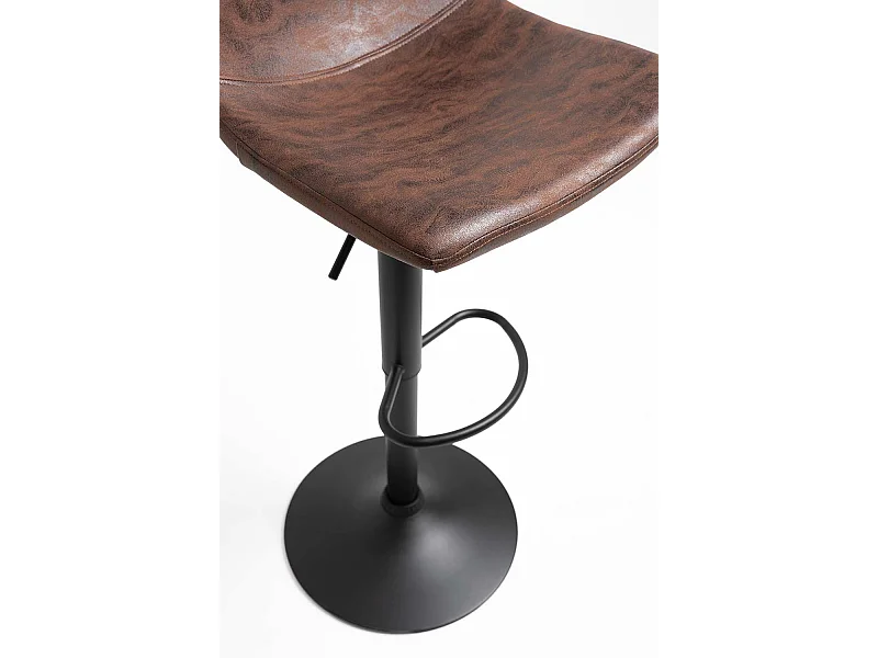 Taburetes Cocina - Taburete Yatis Polipiel Marrón Vintage