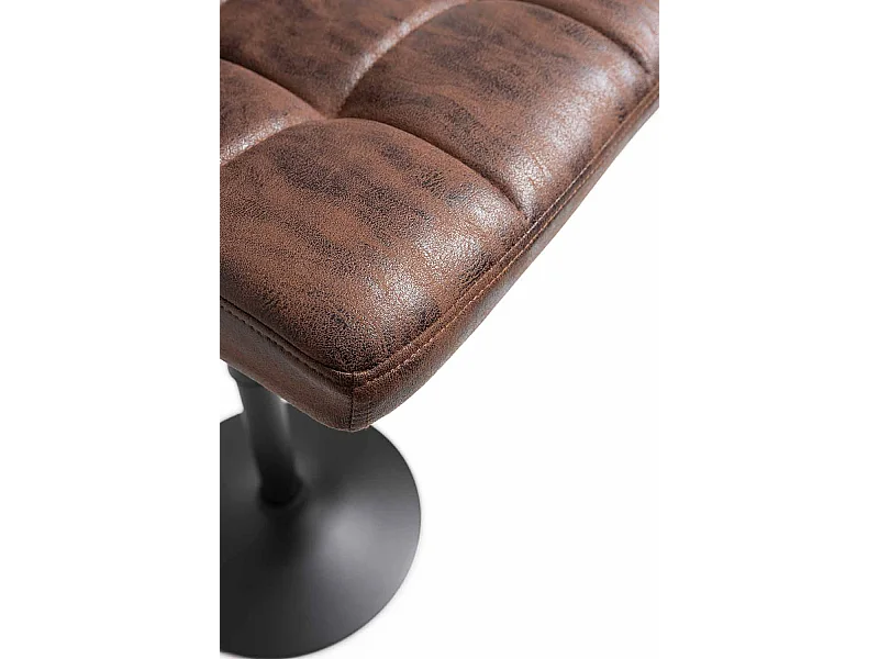 Taburetes Cocina - Taburete Casper Polipiel Marrón Vintage