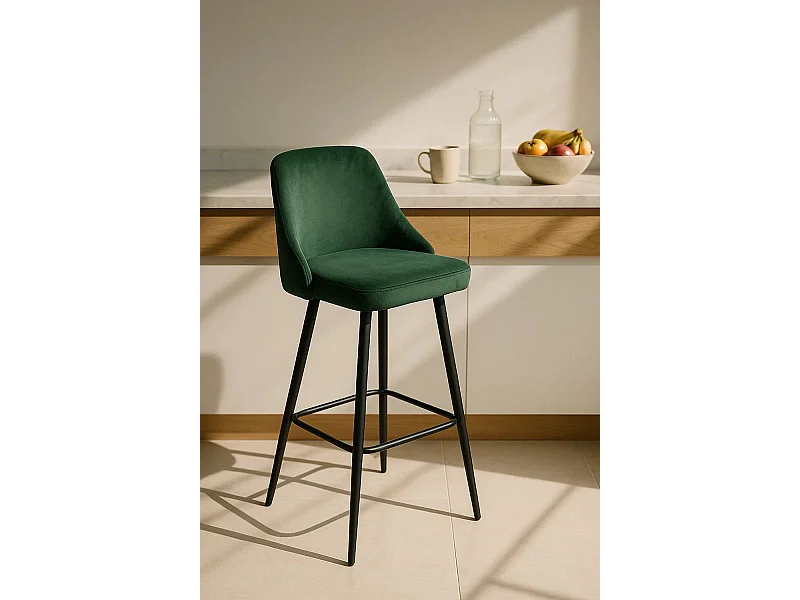 Taburetes Cocina - Taburete Donte Terciopelo - Verde