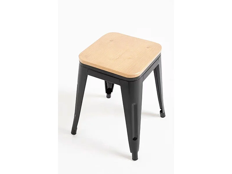 Packs Taburetes Pequeños - Pack 2 Taburetes Torix Pequeños Madera Natural - Negro