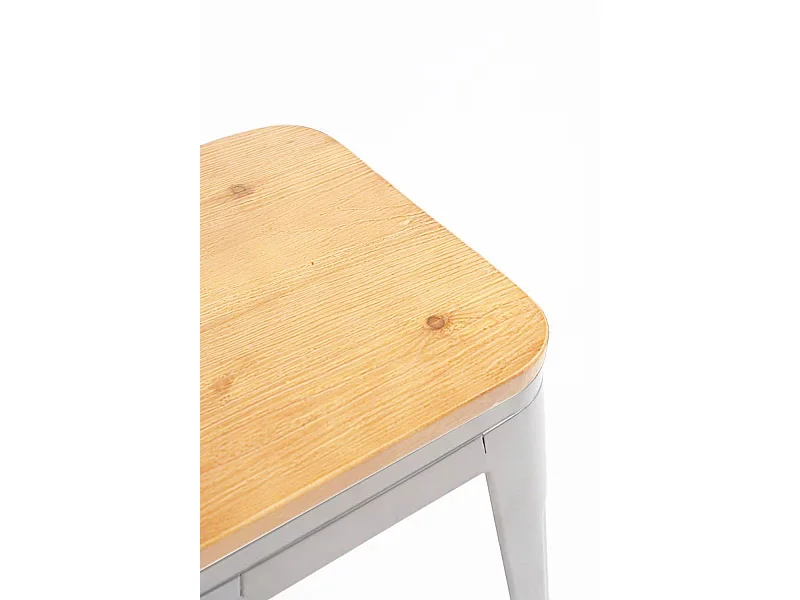 Packs Taburetes Pequeños - Pack 2 Taburetes Torix Pequeños Madera Natural - Gris metalizado