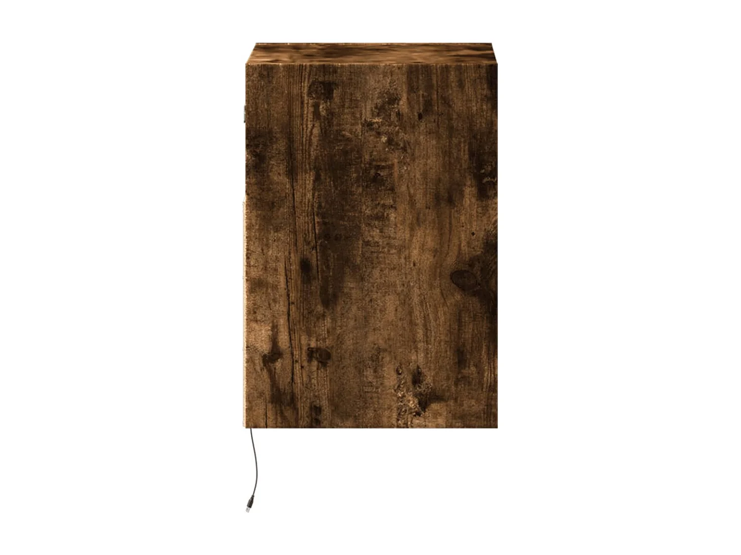 Table de chevet murale avec lumières LED chêne fumé