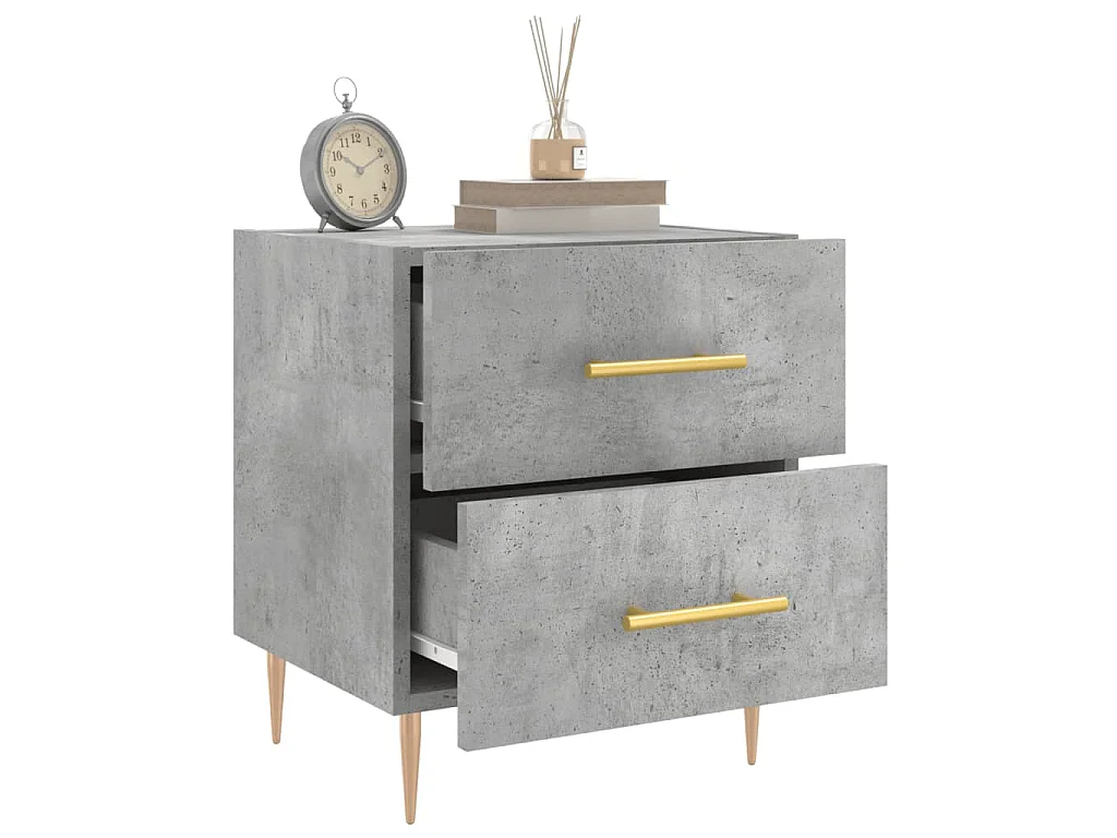 Nachttisch Betongrau 40x35x47,5 cm Holzwerkstoff