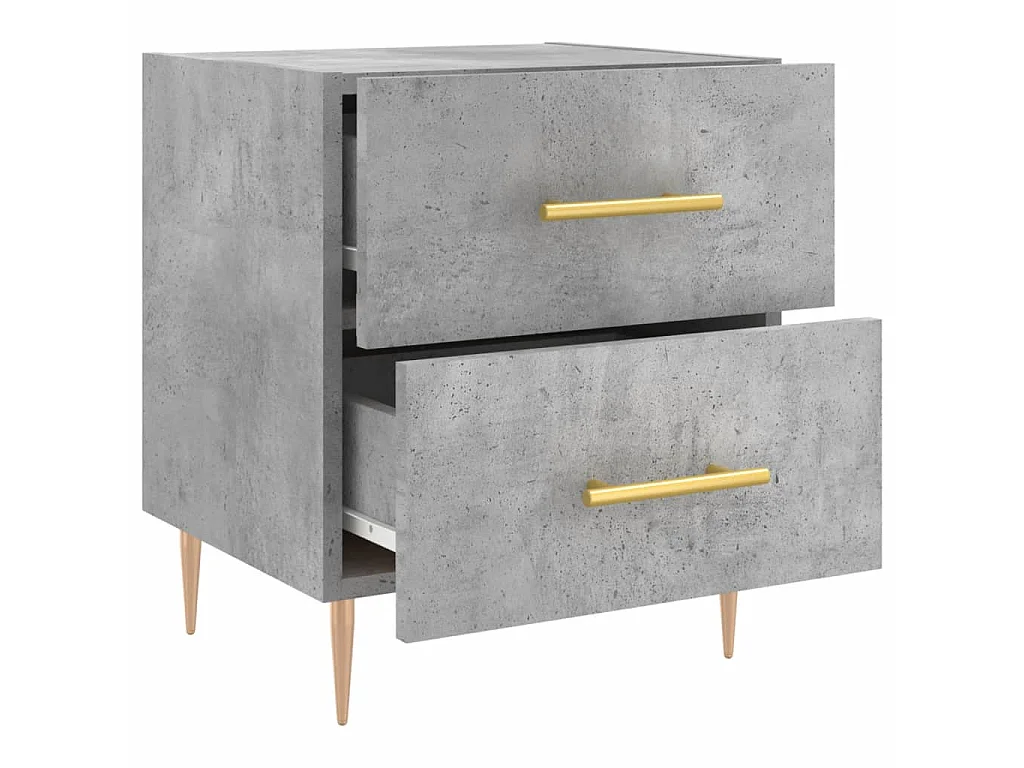 Nachttisch Betongrau 40x35x47,5 cm Holzwerkstoff