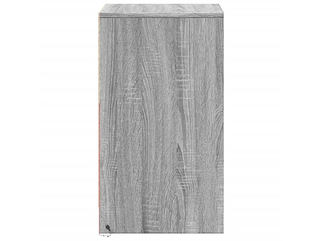 Nachtkastje met LED-verlichting bewerkt hout grijs sonoma