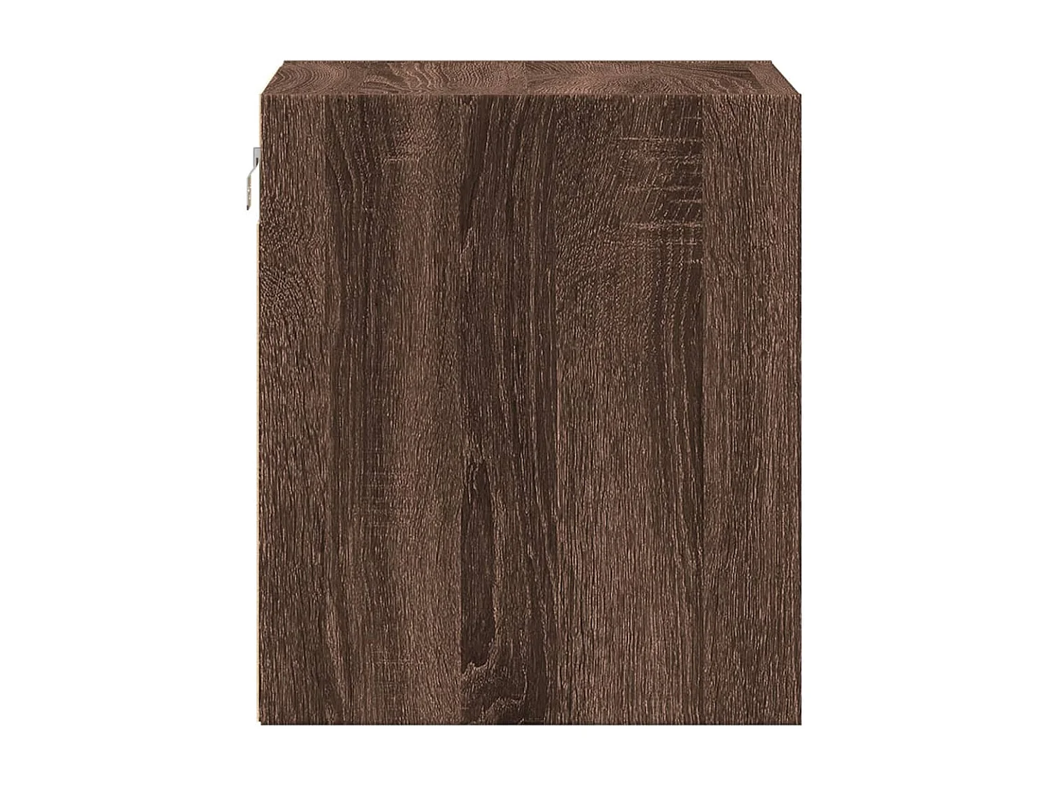 Table de chevet murale avec lumières LED chêne marron