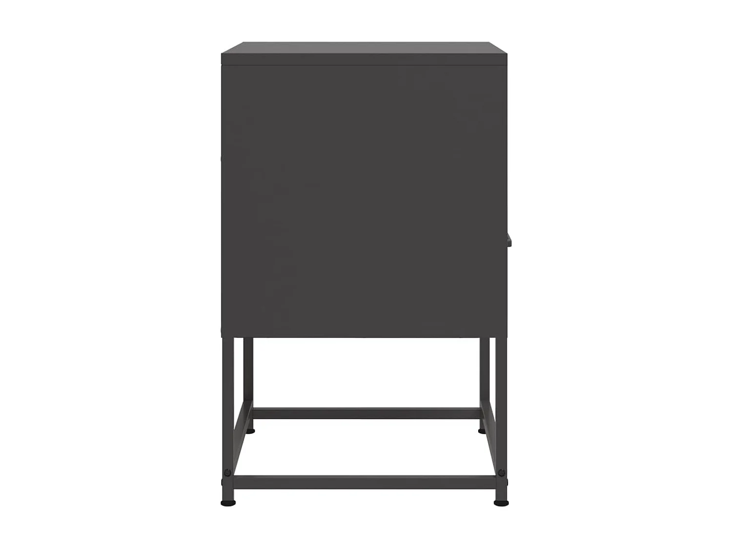 Tables de chevet 2 pcs noir 36x39x60,5 cm acier