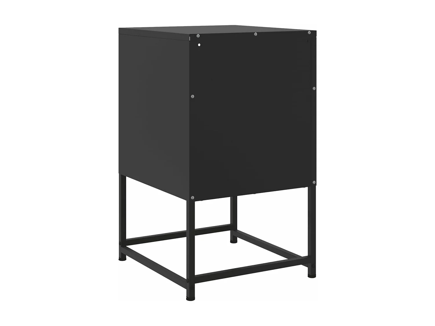 Nachttische 2 Stk. Schwarz 36x39x60,5 cm Stahl