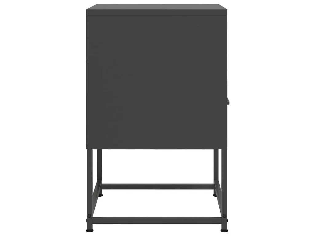 Nachttische 2 Stk. Schwarz 36x39x60,5 cm Stahl