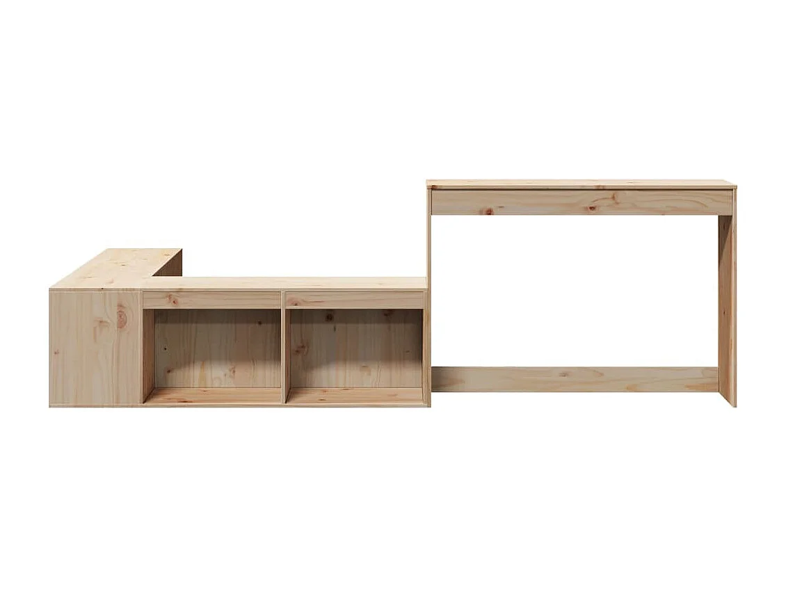 Nachtkastje met bureau 222x107x75 cm massief grenenhout
