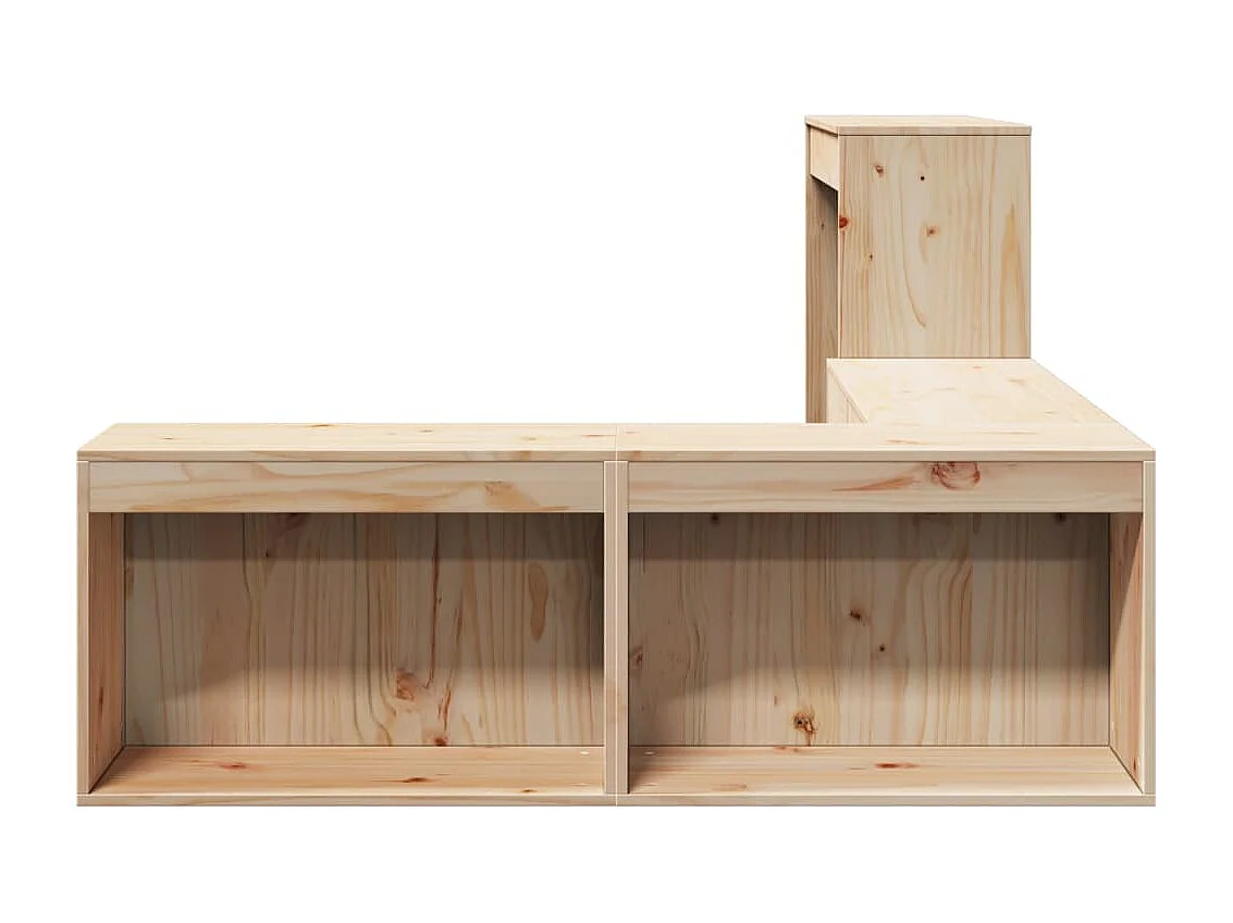 Nachtkastje met bureau 222x107x75 cm massief grenenhout