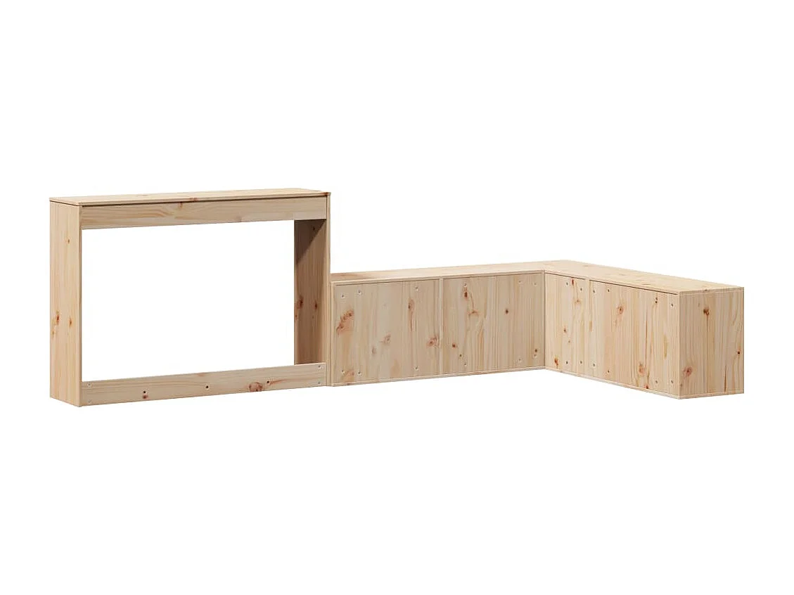 Nachtkastje met bureau 222x107x75 cm massief grenenhout