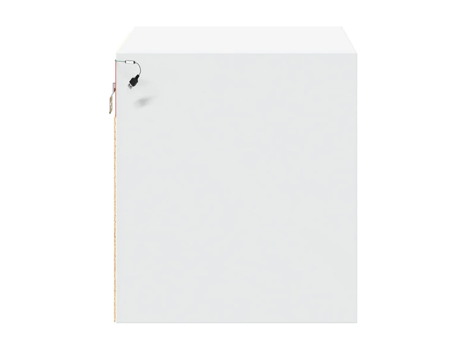 Table de chevet murale avec lumières LED blanc