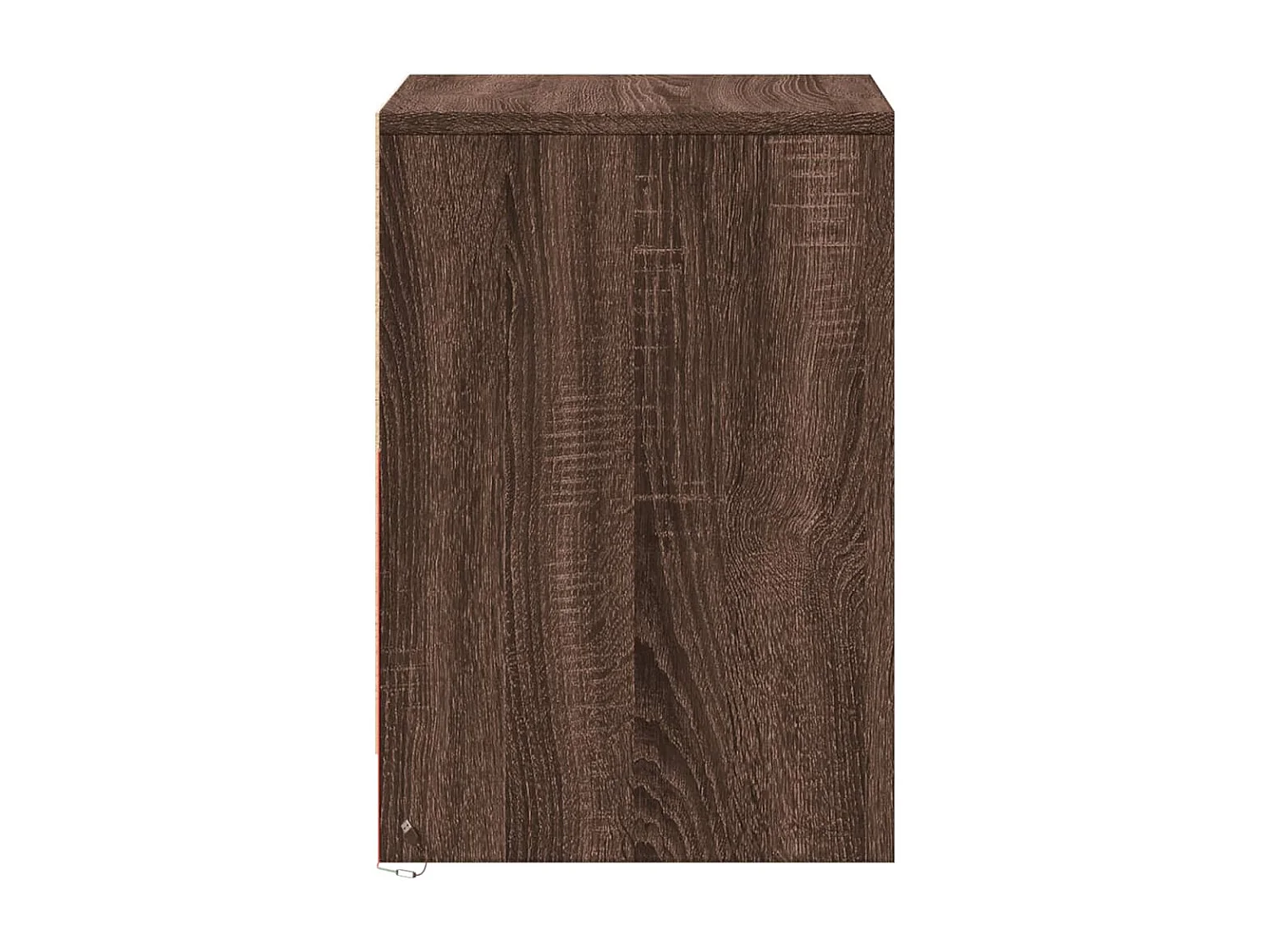 Armoires de chevet et lumières LED 2 pcs chêne marron