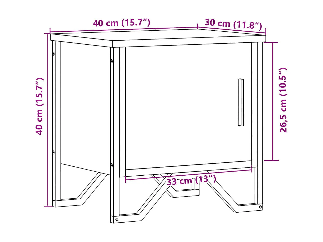 Tables de chevet 2 pcs Chêne sonoma 40 x 30 x 40 cm Aggloméré