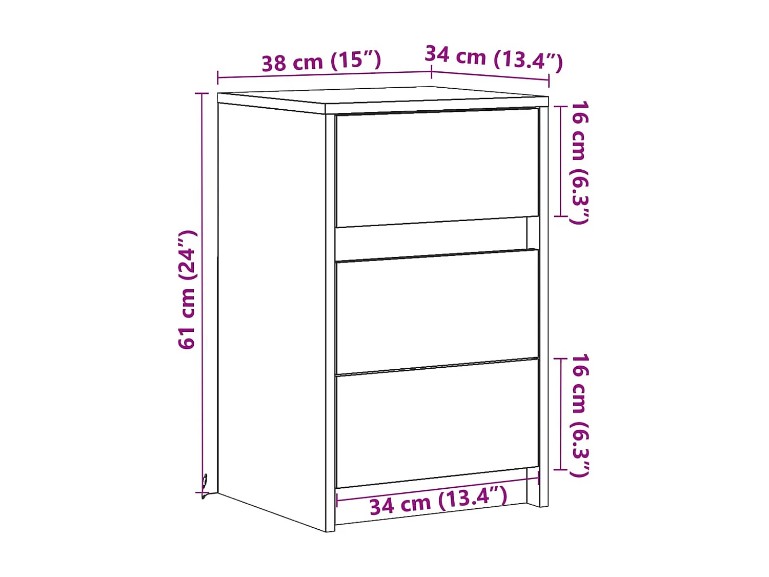 Comodino con Luci LED Rovere Fumo in Legno Multistrato