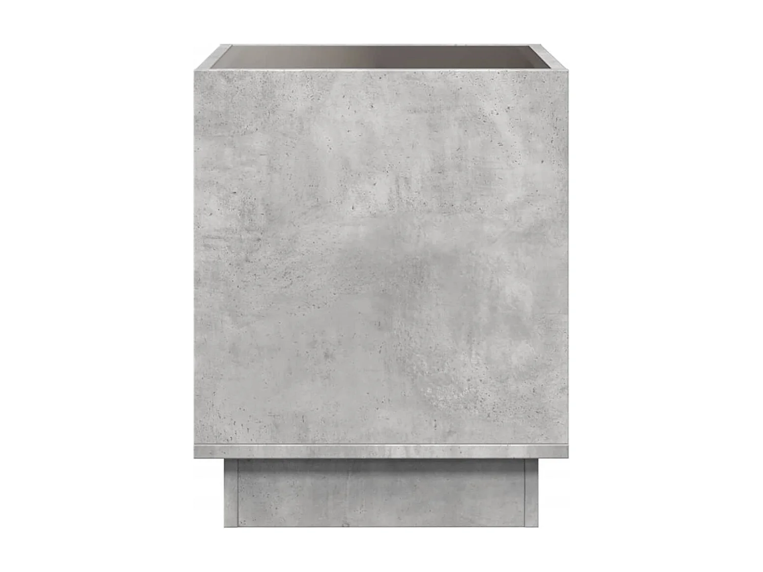 Table de chevet avec LED infini gris béton 50x50x50 cm