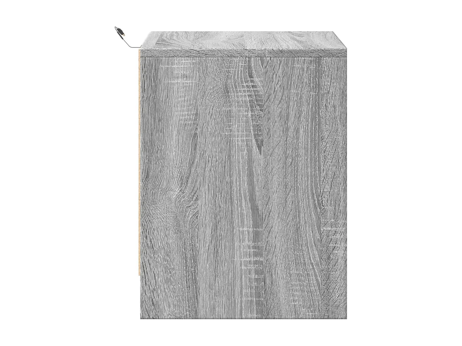 Armoires de chevet et lumières LED 2 pcs sonoma gris