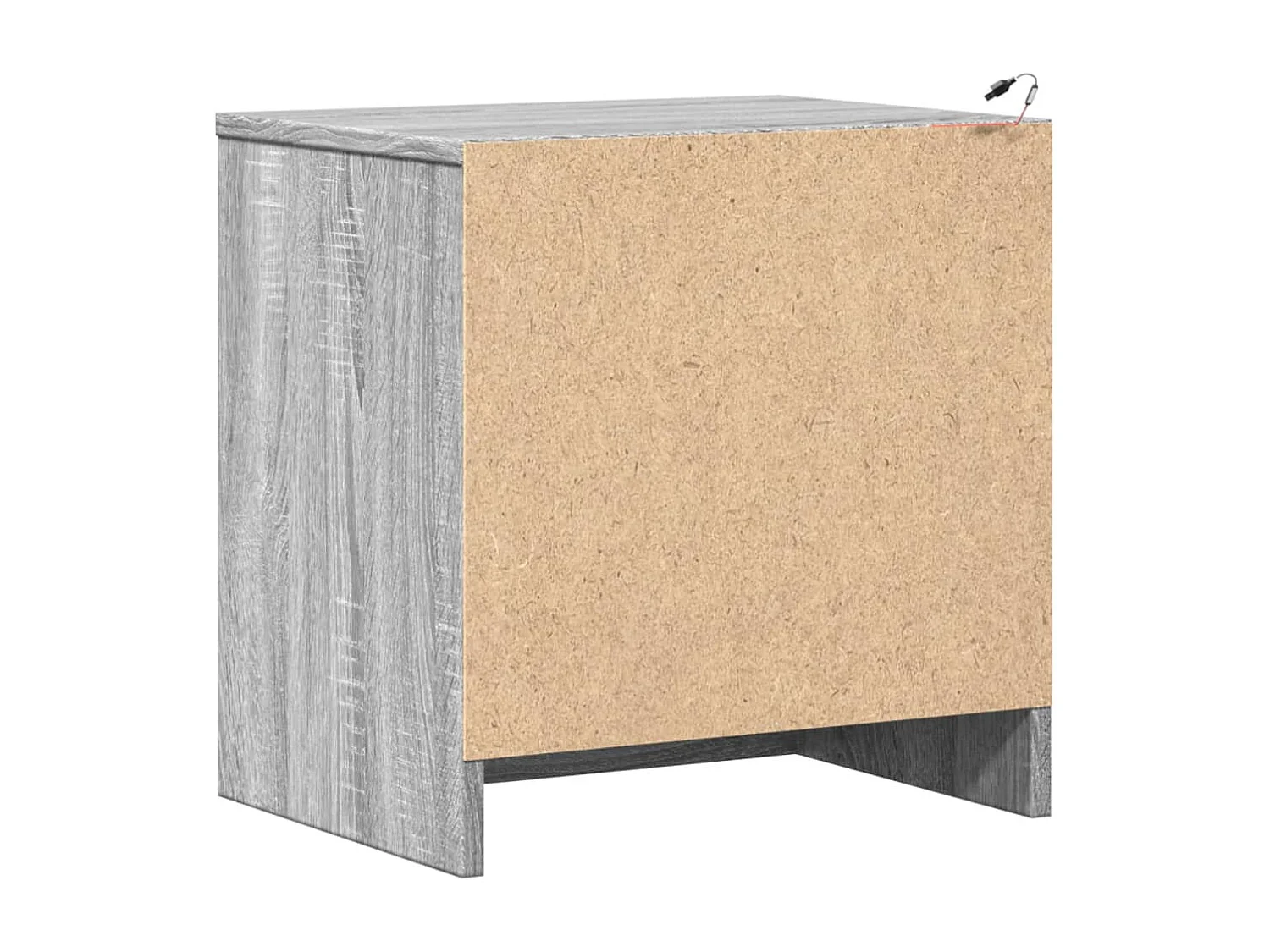 Nachttische mit LED-Leuchten 2 Stk. Grau Sonoma Holzwerkstoff