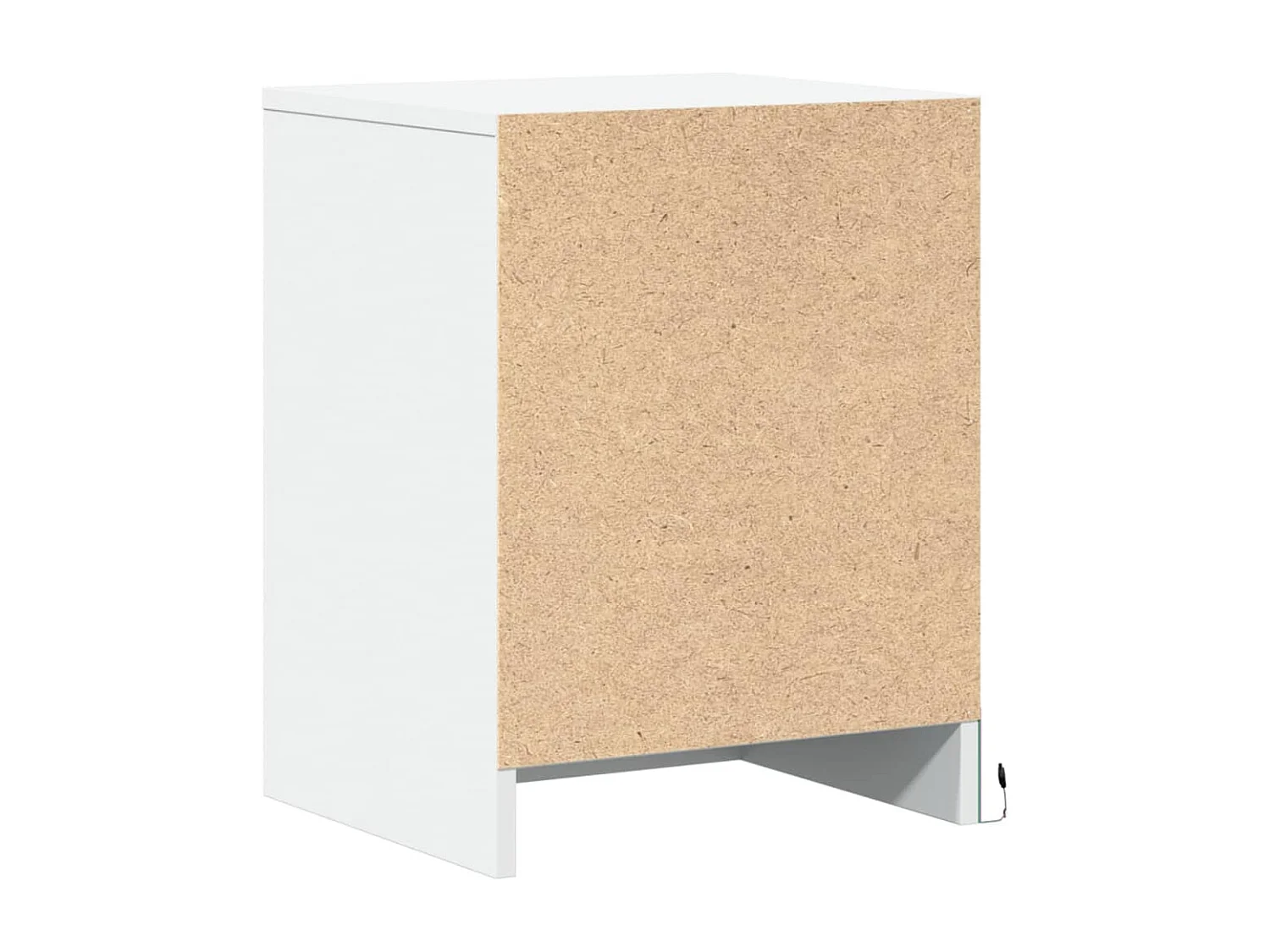 Armoire de chevet avec lumières LED blanc bois d'ingénierie