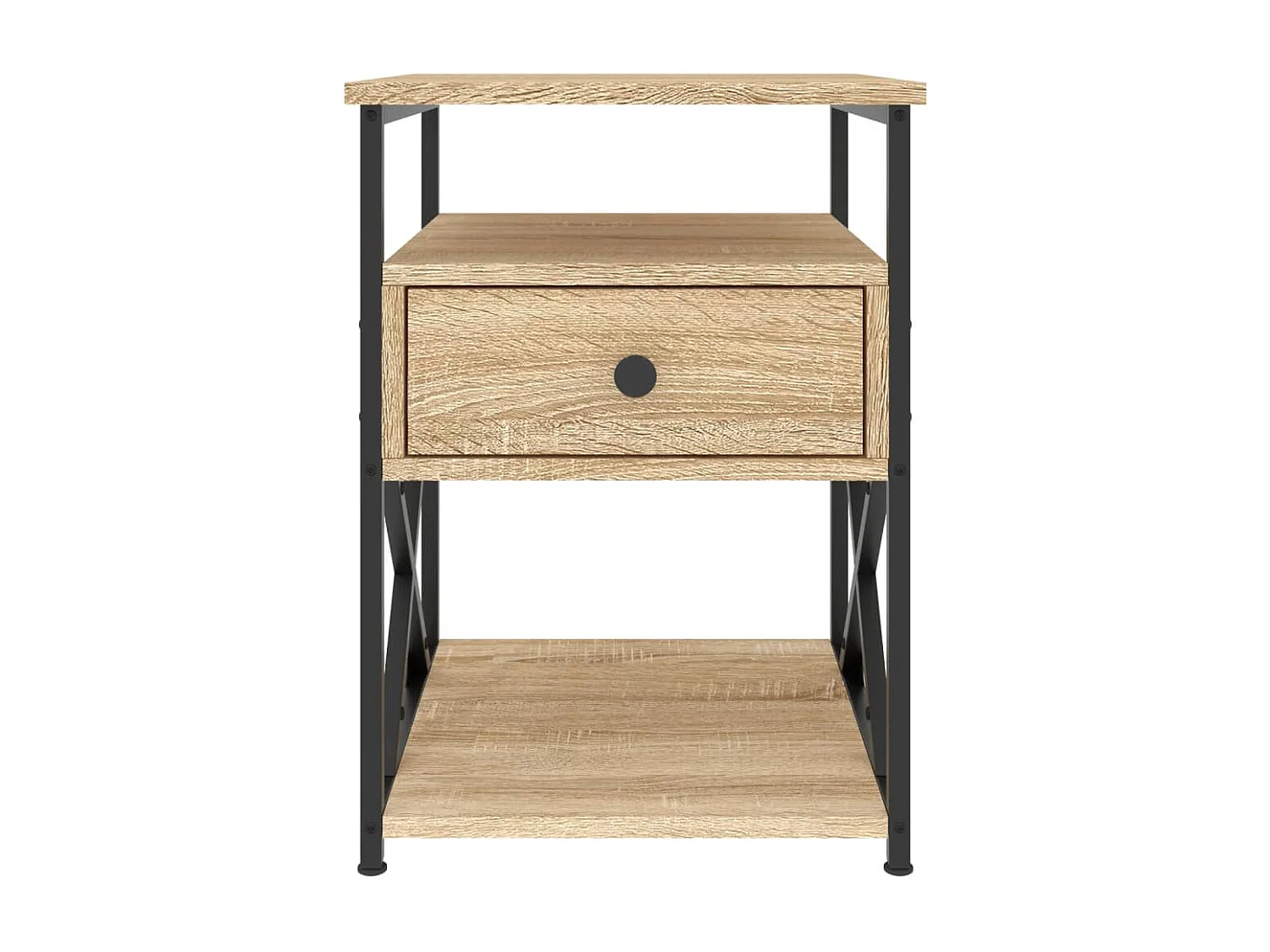 Comodino Rovere Sonoma 40x42x55 cm in Legno Multistrato