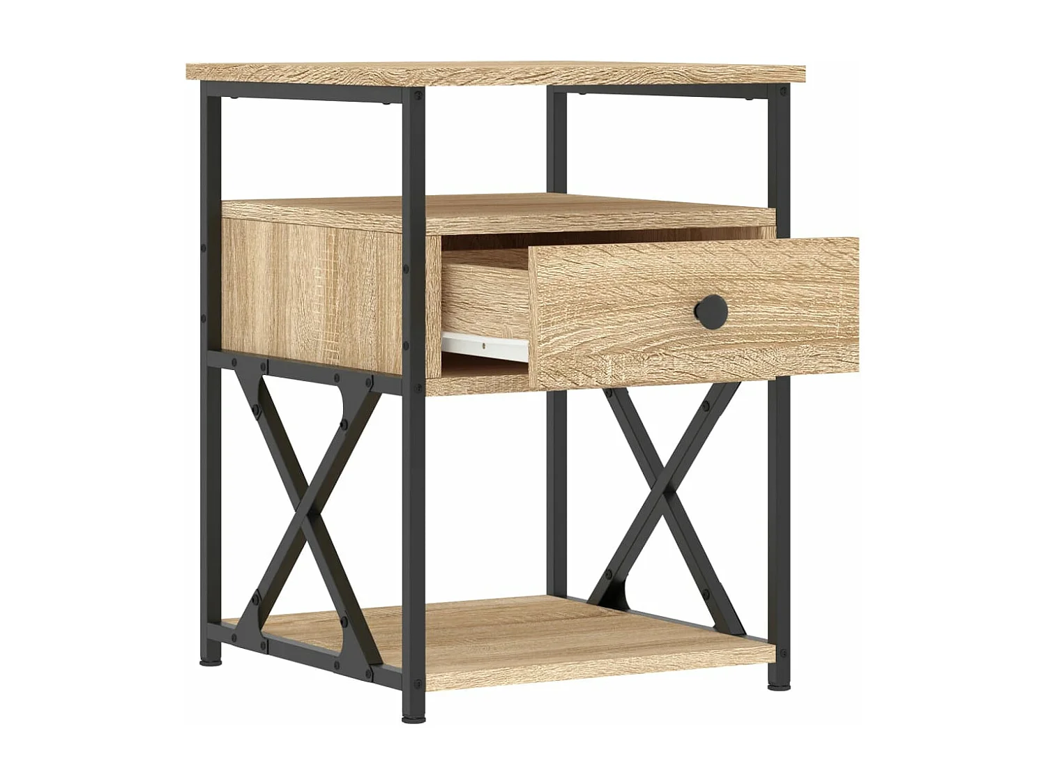 Comodino Rovere Sonoma 40x42x55 cm in Legno Multistrato