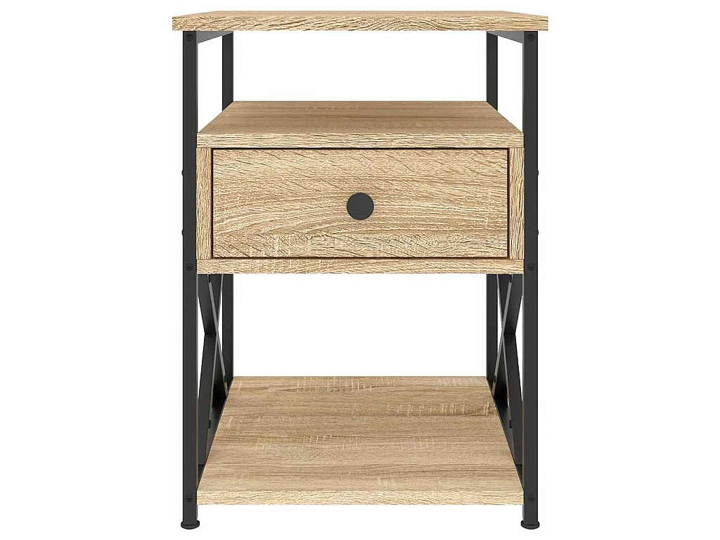 Comodino Rovere Sonoma 40x42x55 cm in Legno Multistrato