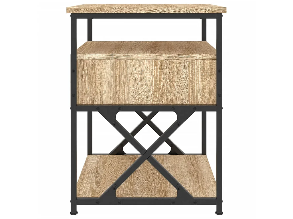 Comodino Rovere Sonoma 40x42x55 cm in Legno Multistrato