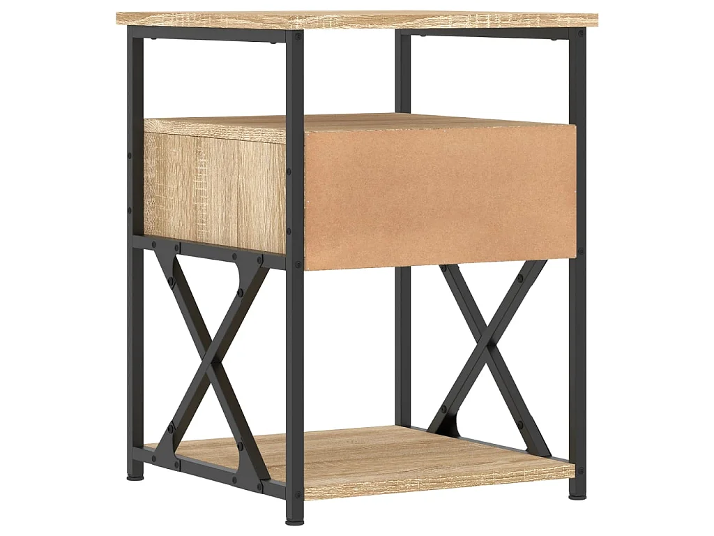 Comodino Rovere Sonoma 40x42x55 cm in Legno Multistrato