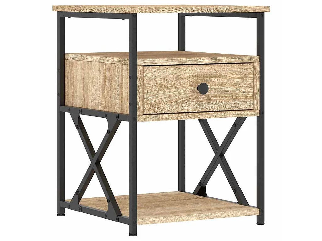 Comodino Rovere Sonoma 40x42x55 cm in Legno Multistrato