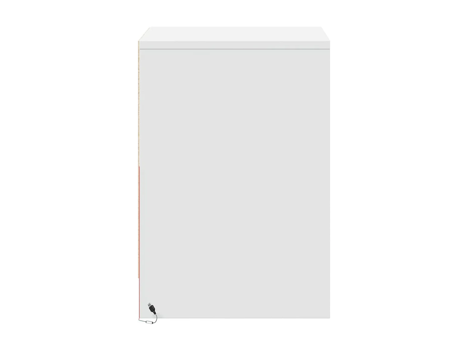 Armoire de chevet avec lumières LED blanc bois d'ingénierie