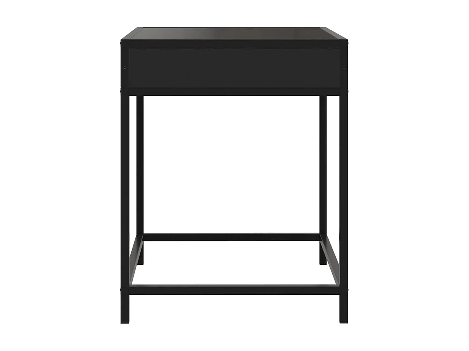Table de chevet avec LED infini noir 40x40x51 cm