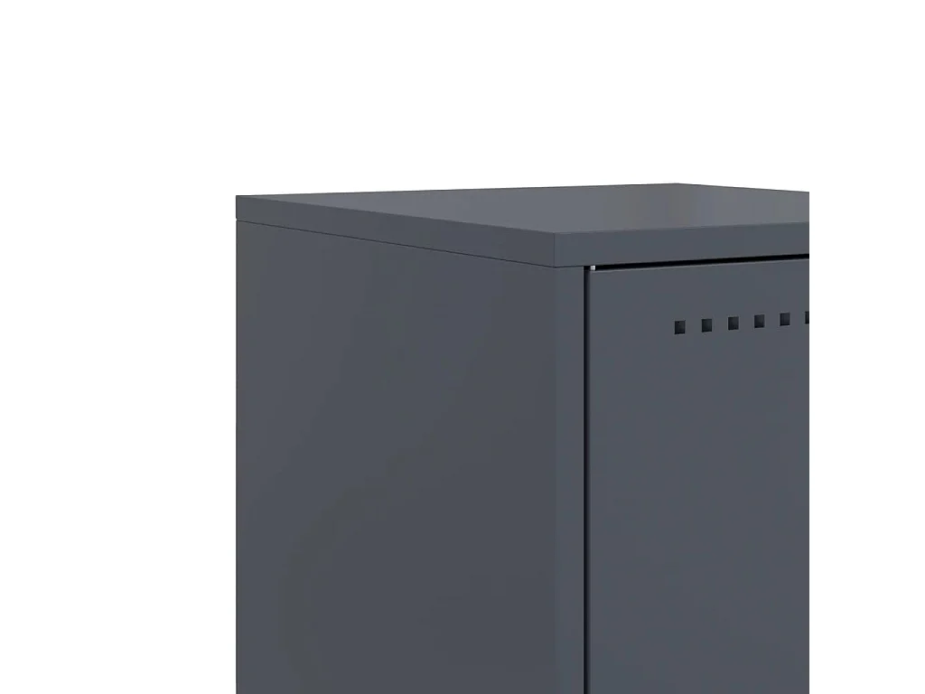Tables de chevet 2 pcs anthracite 36x39x60,5 cm acier