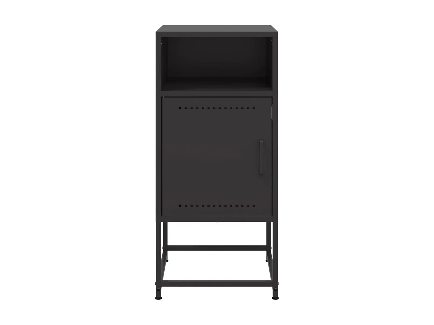 Tables de chevet 2 pcs noir 36x39x78 cm acier