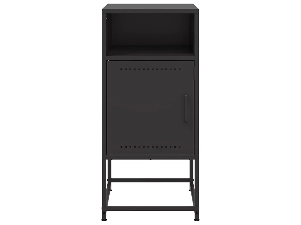 Nachttische 2 Stk. Schwarz 36x39x78 cm Stahl