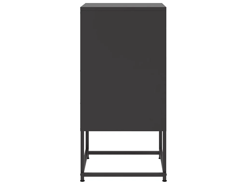 Nachttische 2 Stk. Schwarz 36x39x78 cm Stahl