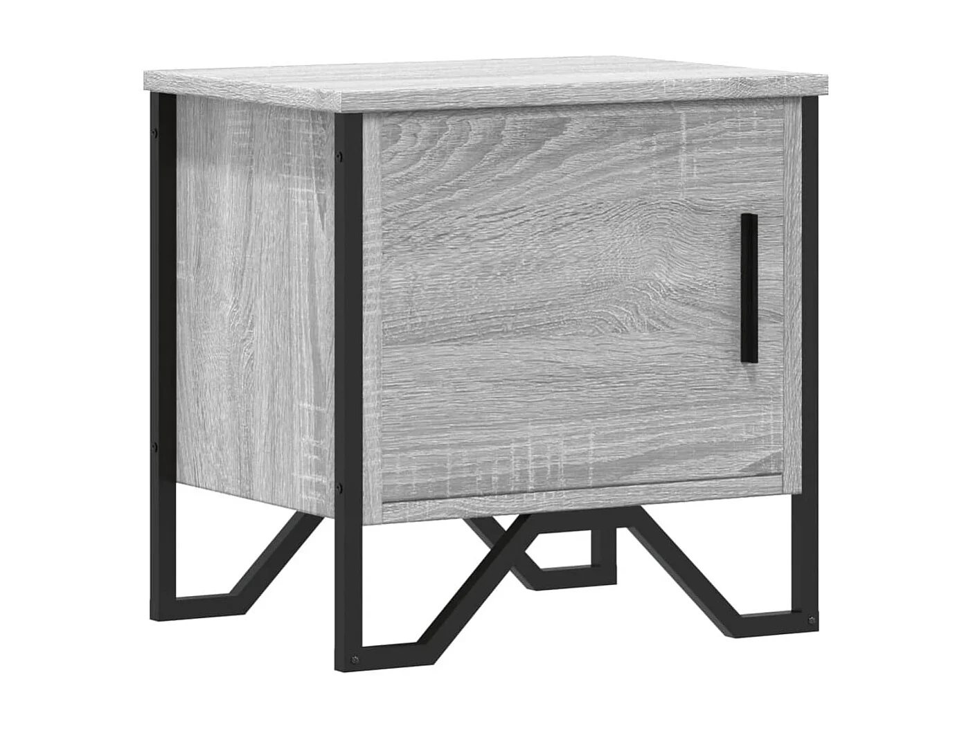 Comodino Grigio Sonoma 40x30x40 cm in Truciolato