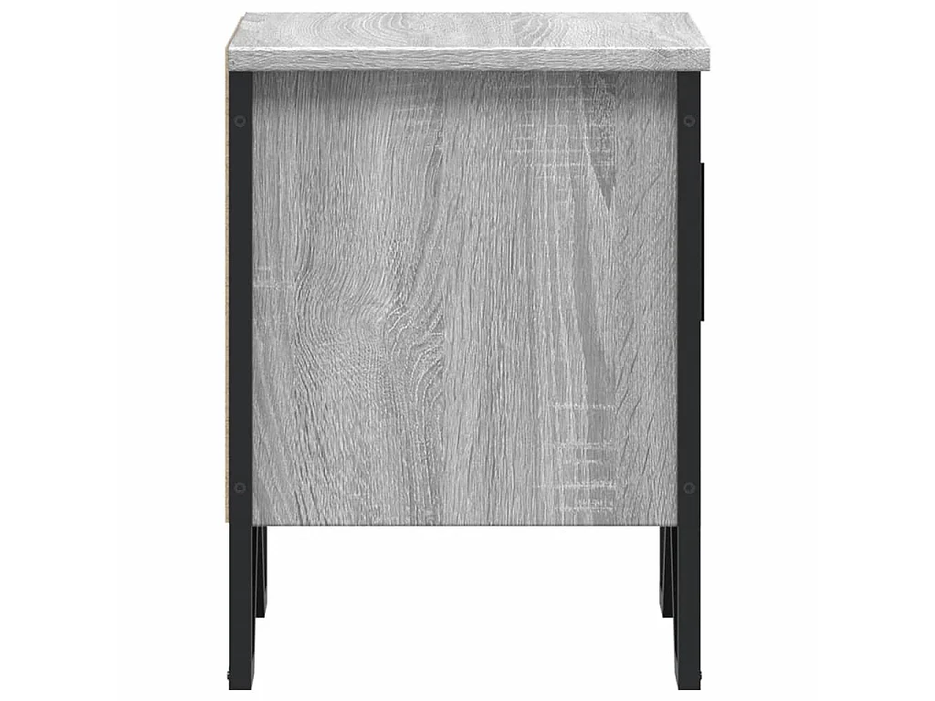 Nachtkastje 40x30x40 cm bewerkt hout grijs sonoma eikenkleurig