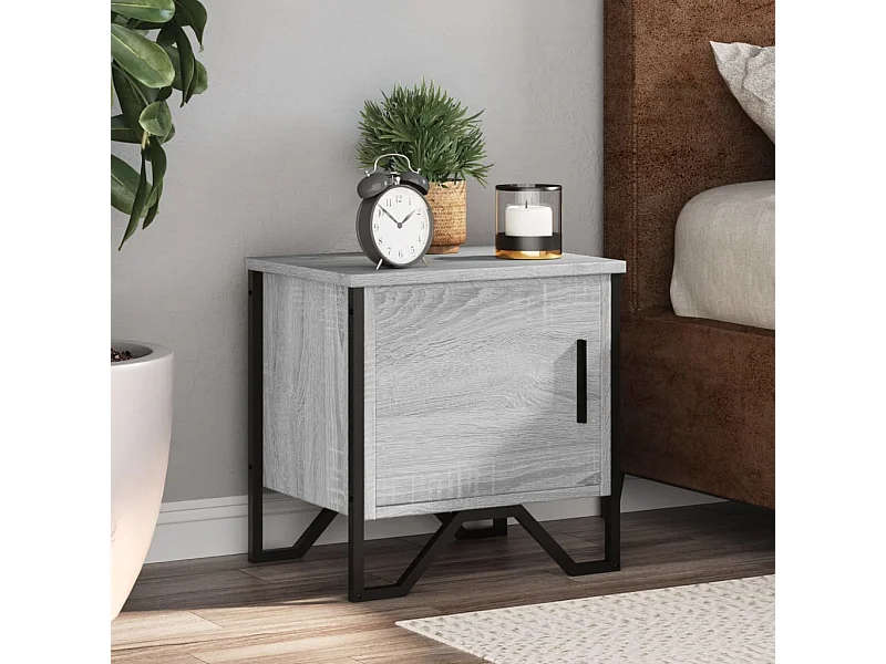 Nachttisch Grau Sonoma 40x30x40 cm Holzwerkstoff