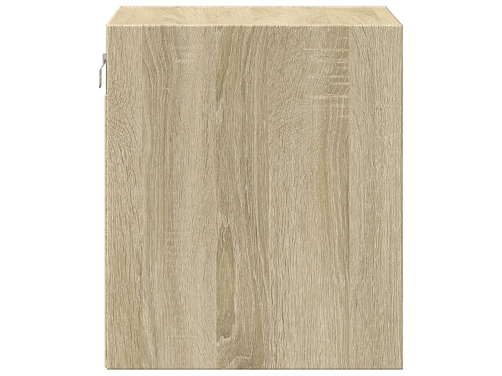 Comodini a Parete con luci LED 2 pz Rovere Sonoma