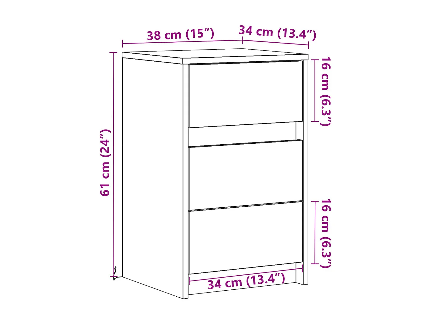 Armoire de chevet avec lumières LED chêne sonoma